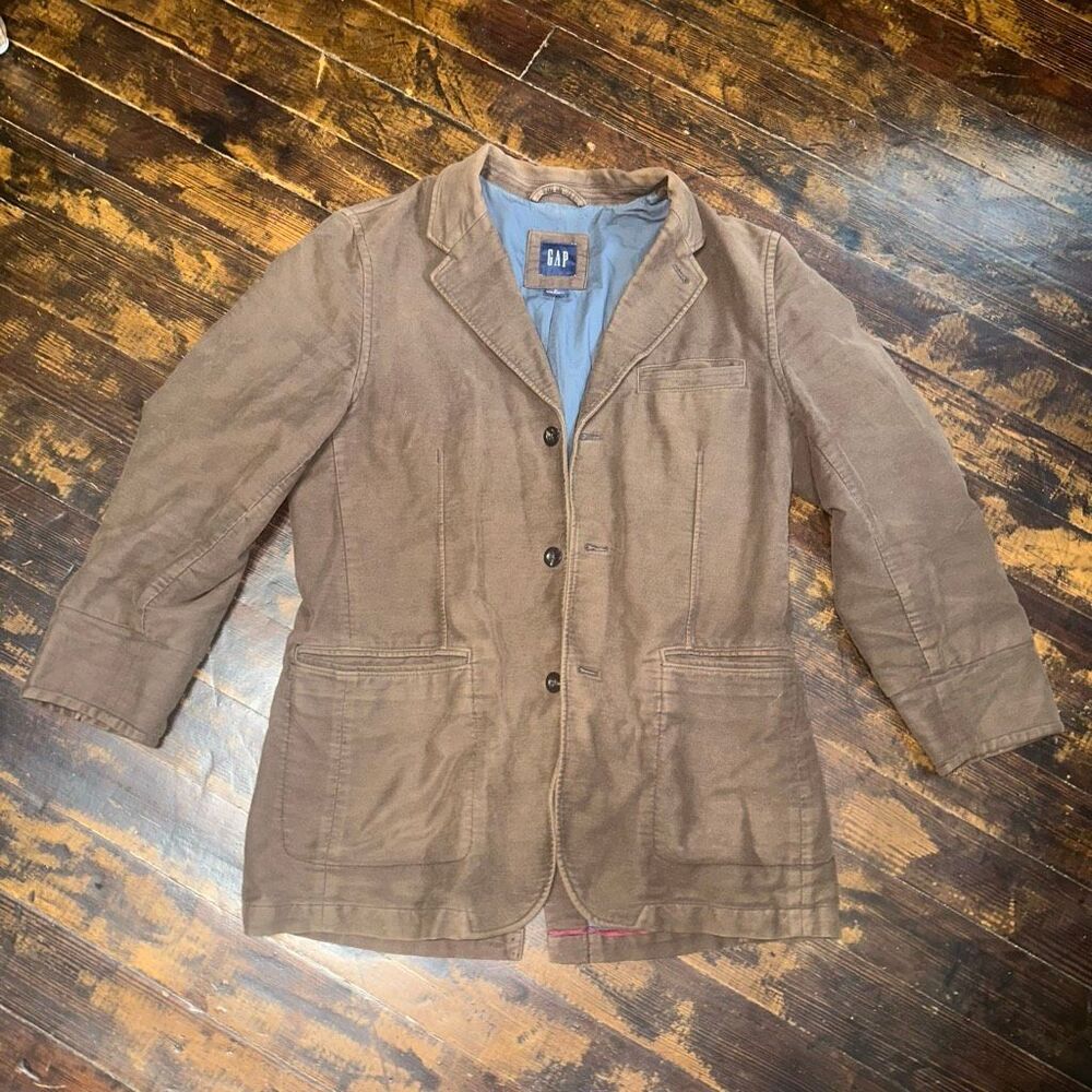 Gap brown professor academia grandpa luxe M blazer